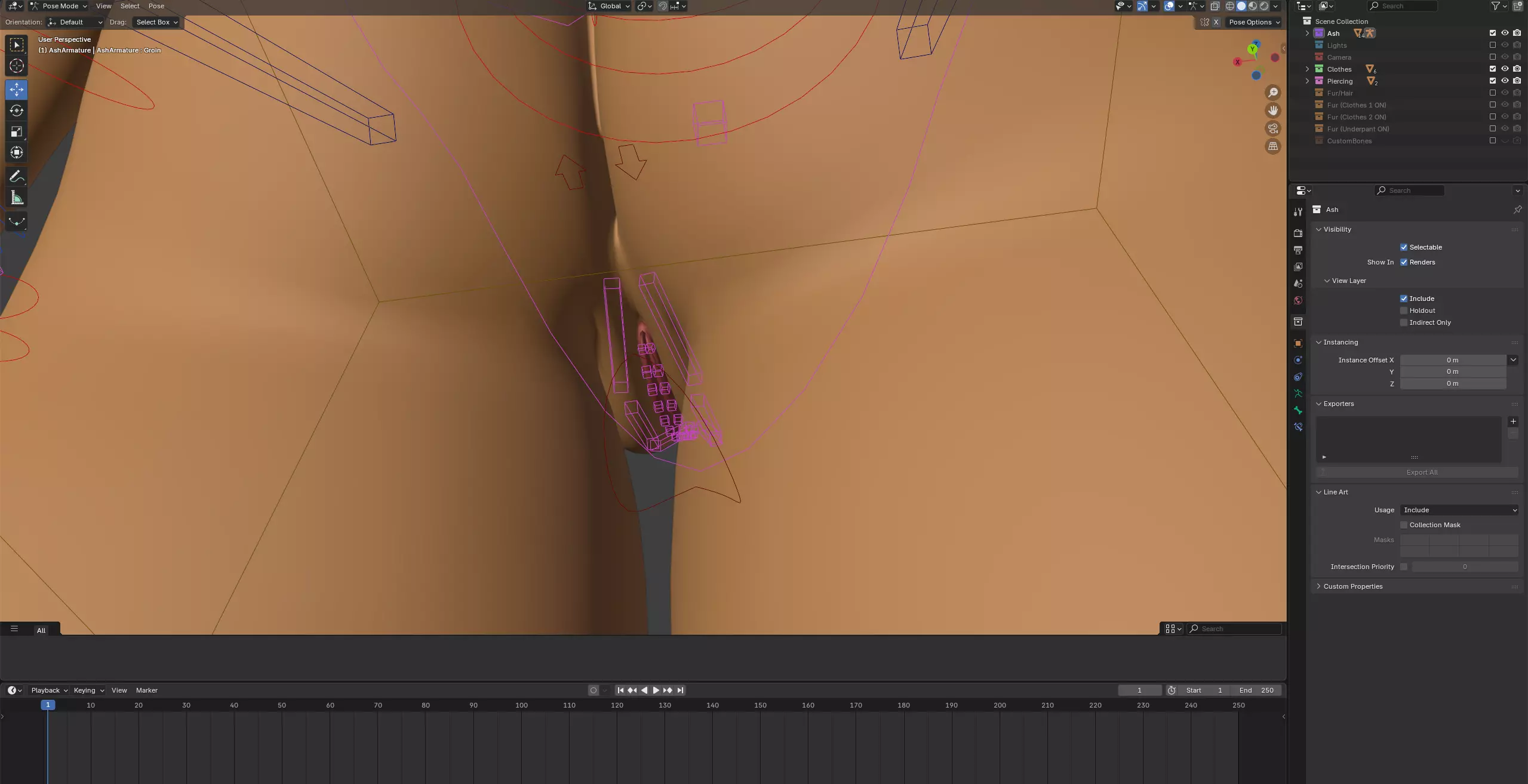 Ash Anthro Fox Low-poly 3D model_59