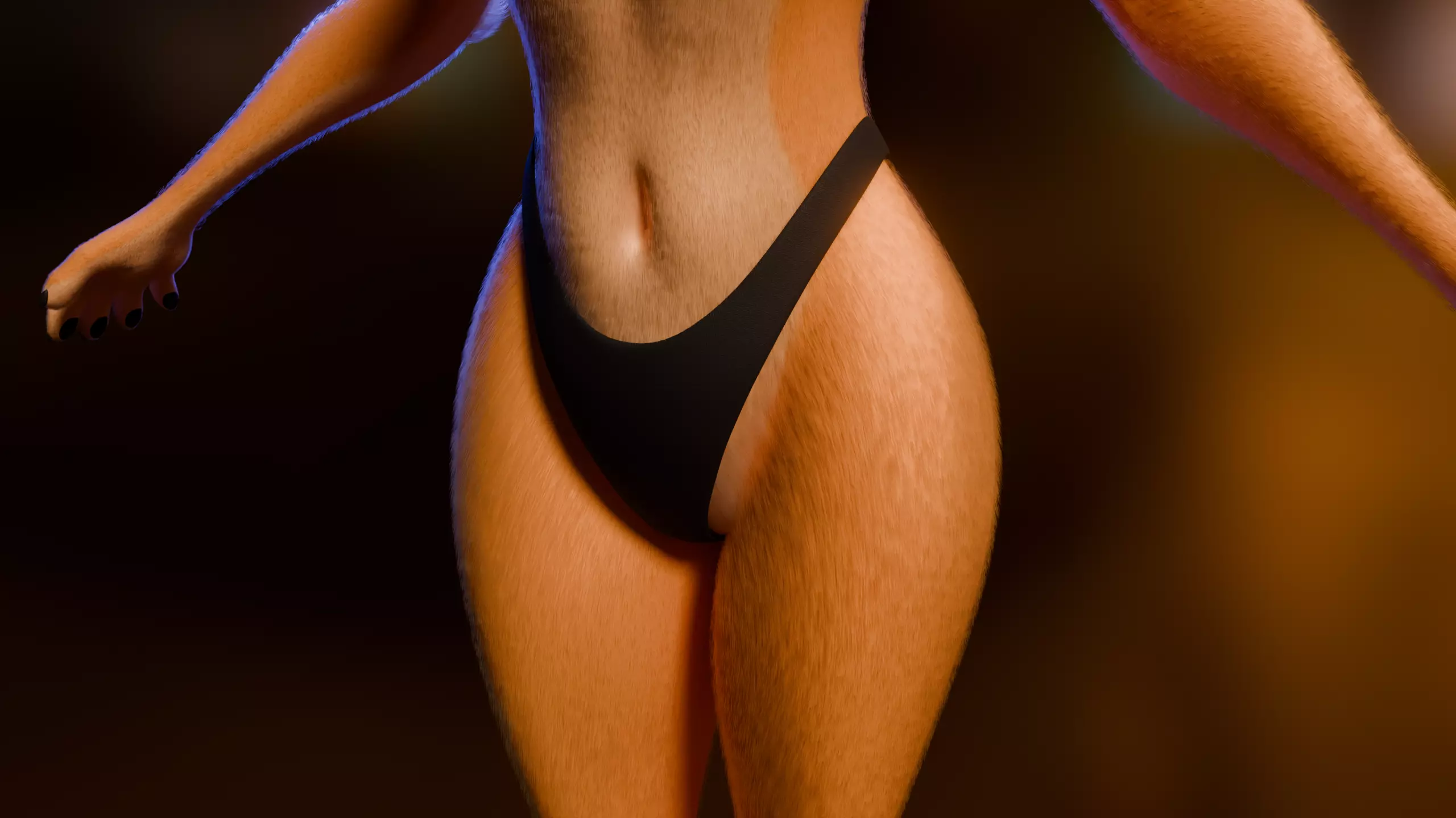 Ash Anthro Fox Low-poly 3D model_25