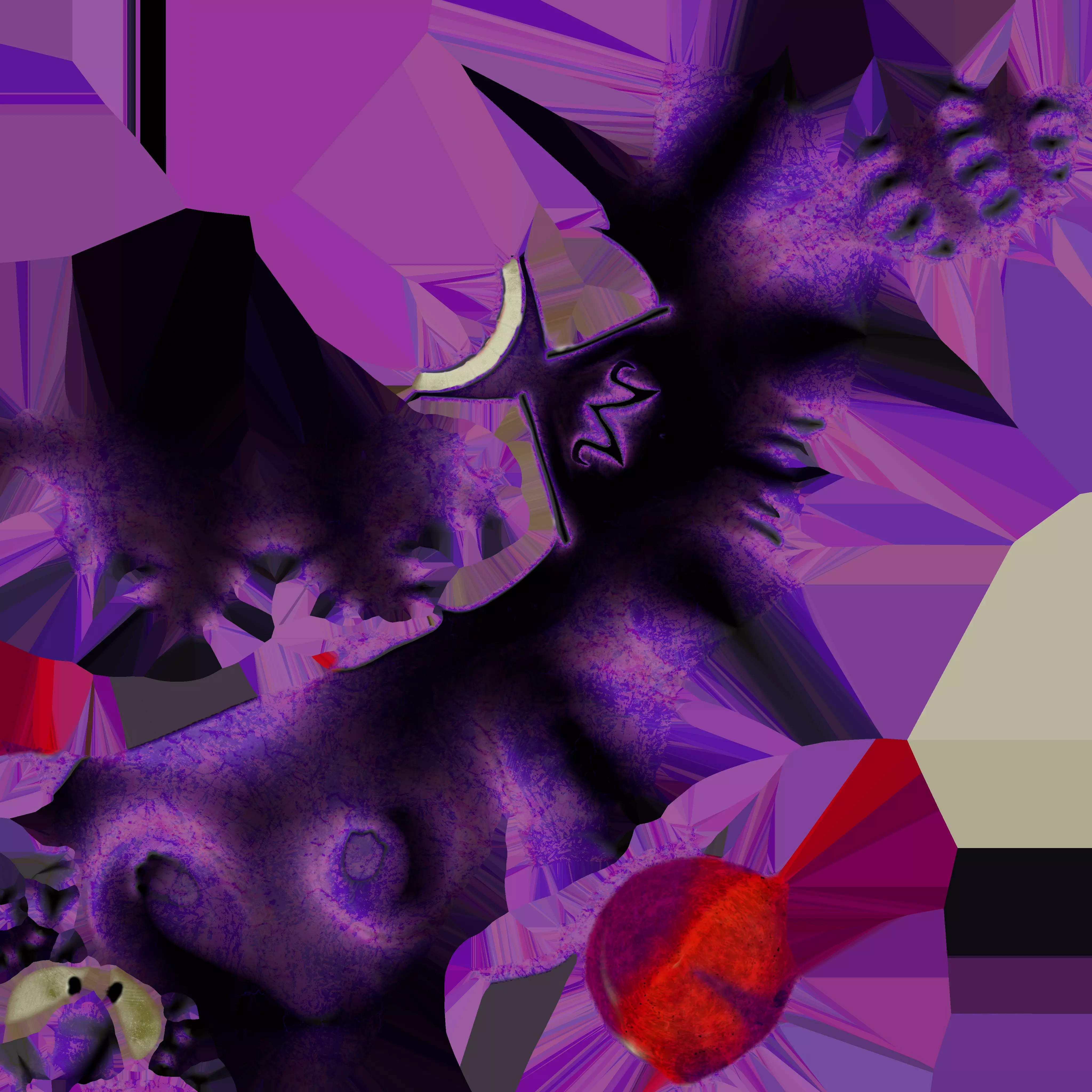 Gengar Low-poly 3D model_1