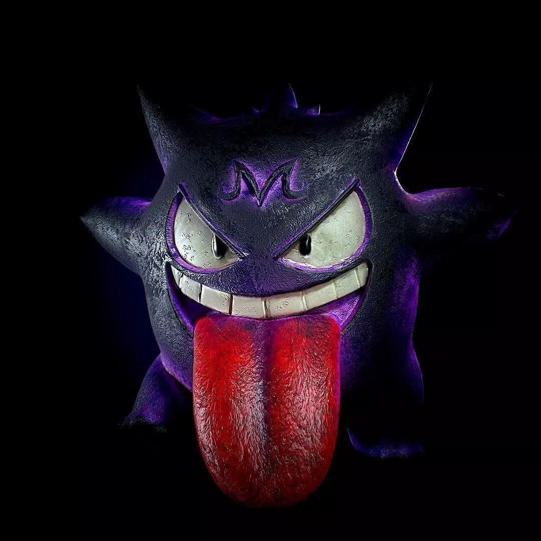 Gengar Low-poly 3D model_0