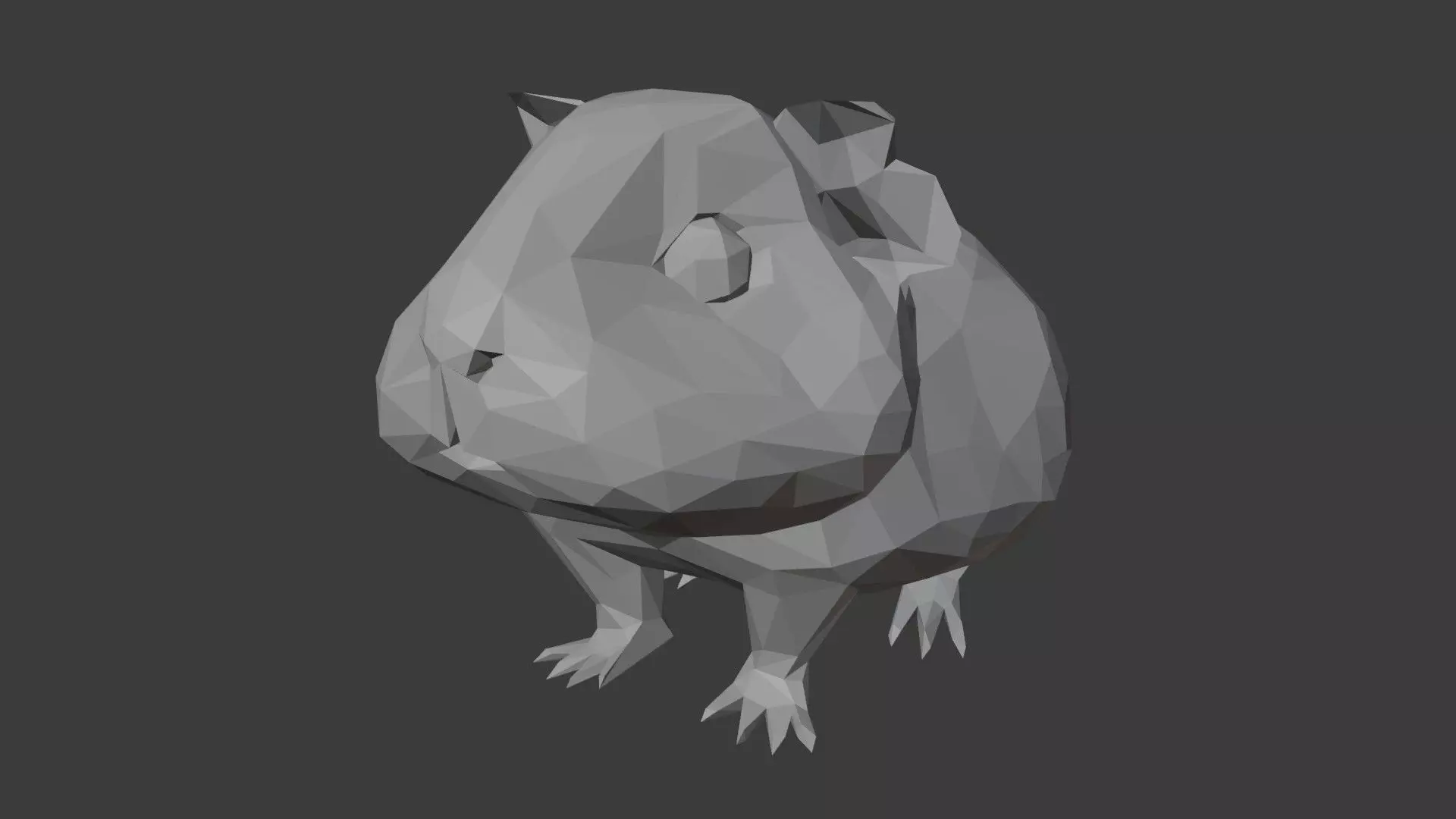 Low poly guinea pig Free 3D print model