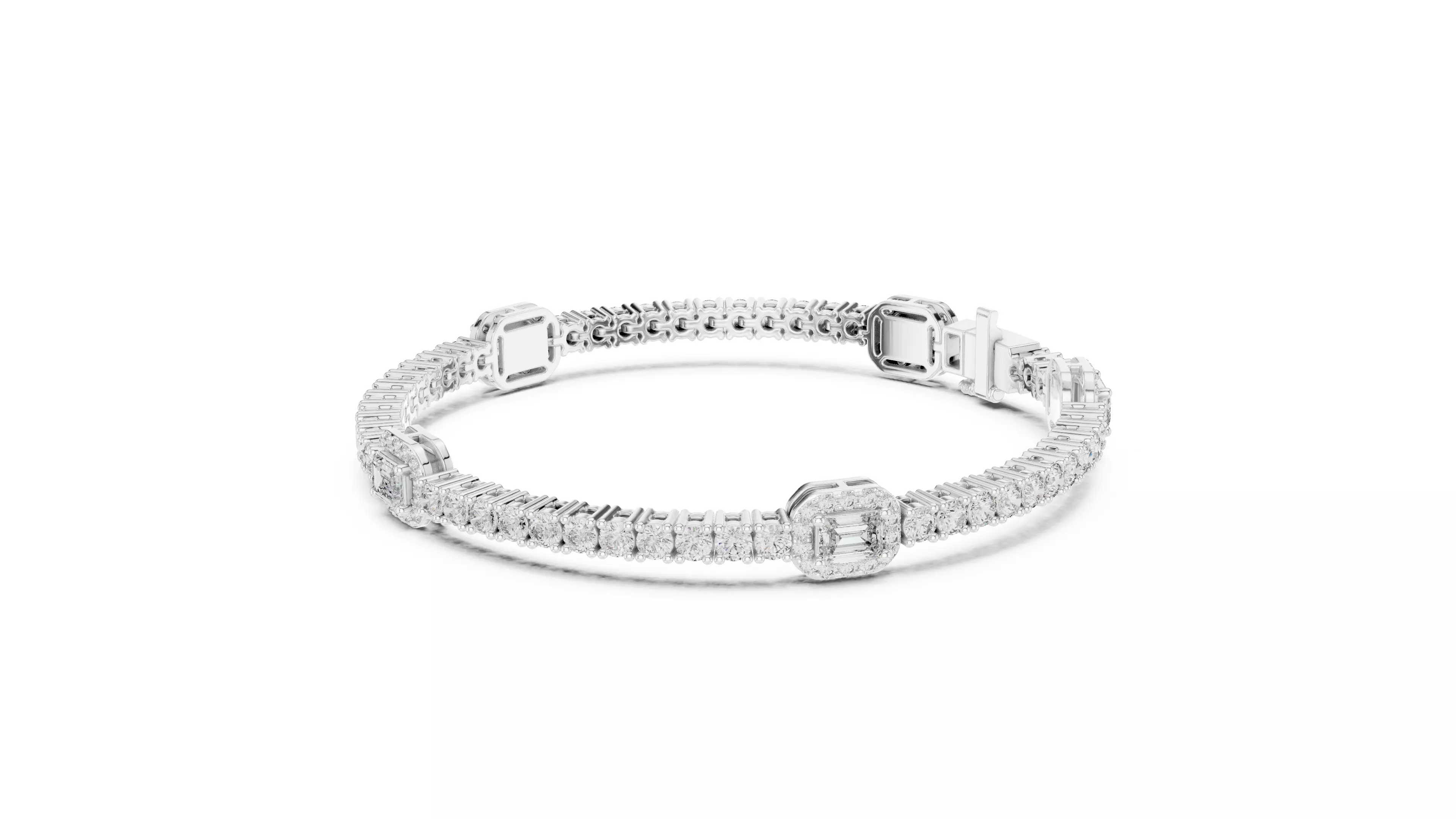 Tennis Bracelet 3dm stl renders Animation video details 3D print model_4