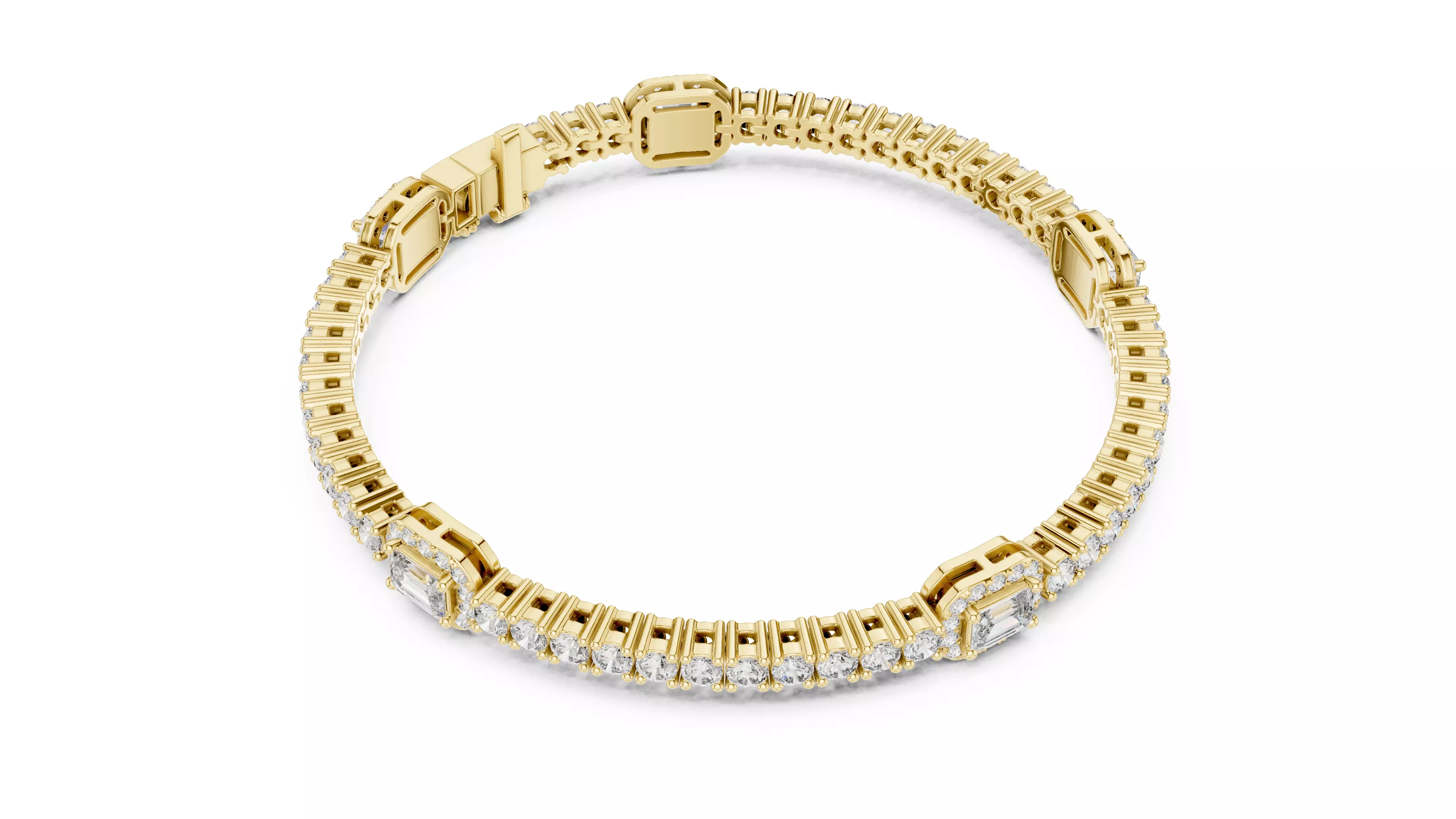 Tennis Bracelet 3dm stl renders Animation video details 3D print model_9