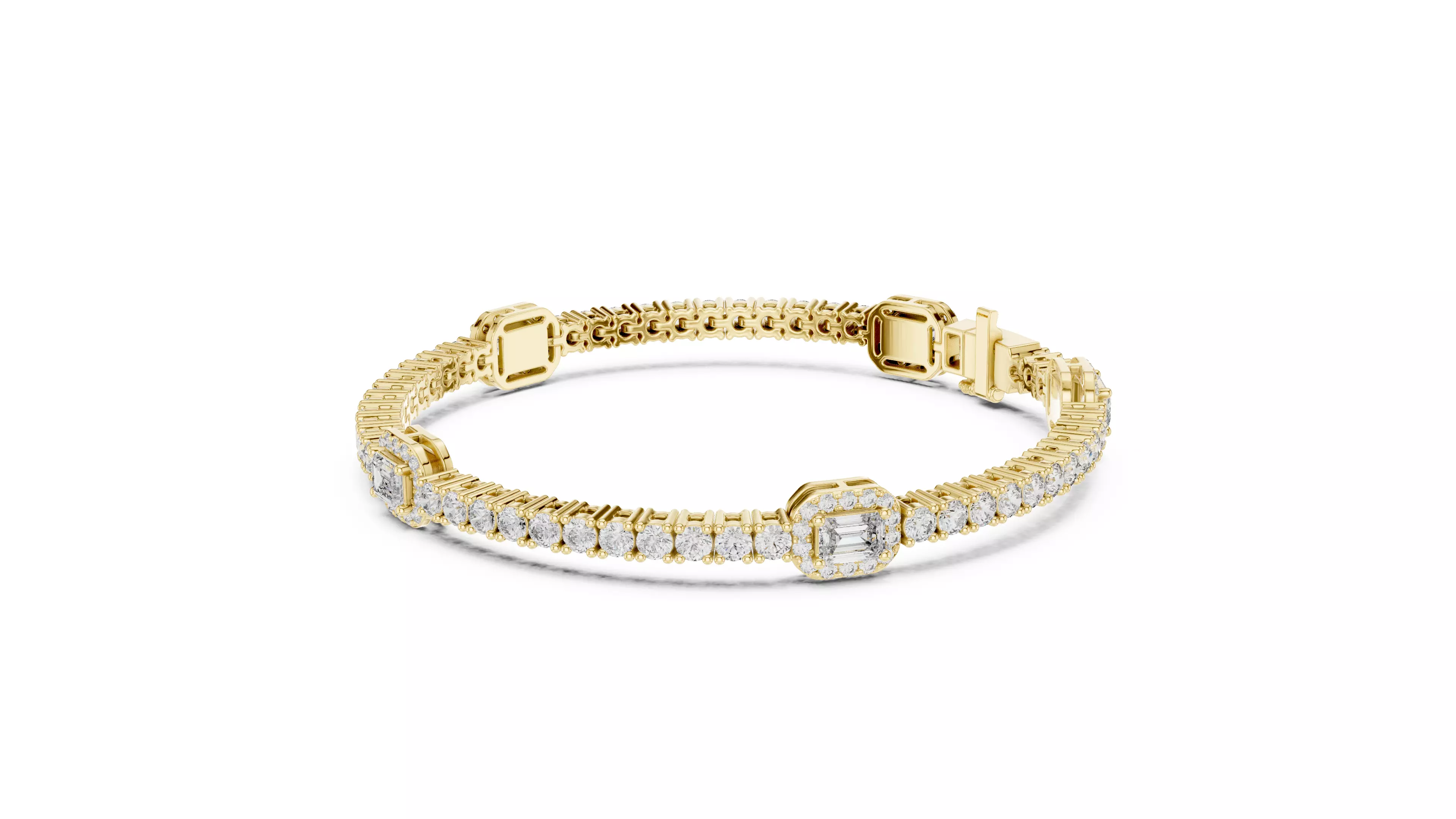 Tennis Bracelet 3dm stl renders Animation video details 3D print model_8