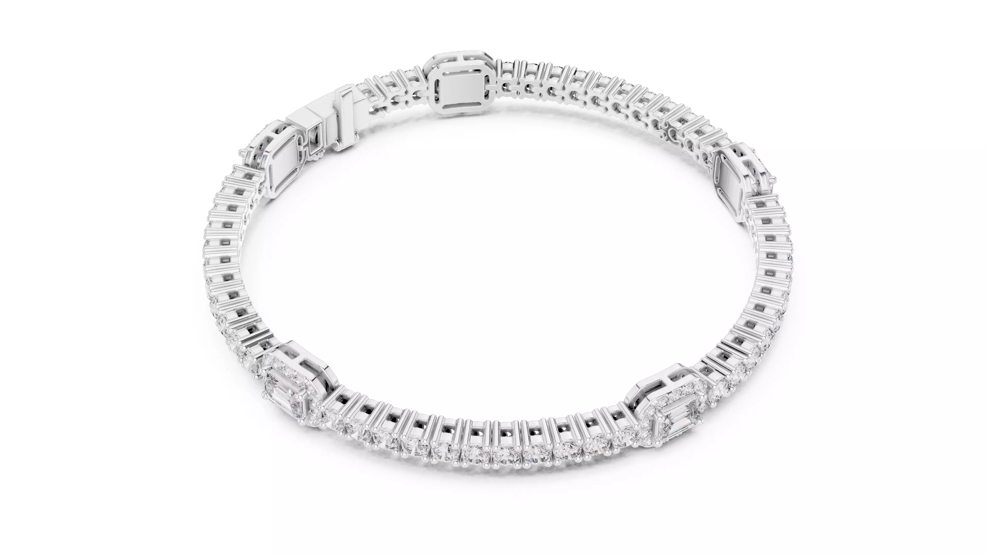 Tennis Bracelet 3dm stl renders Animation video details 3D print model_5