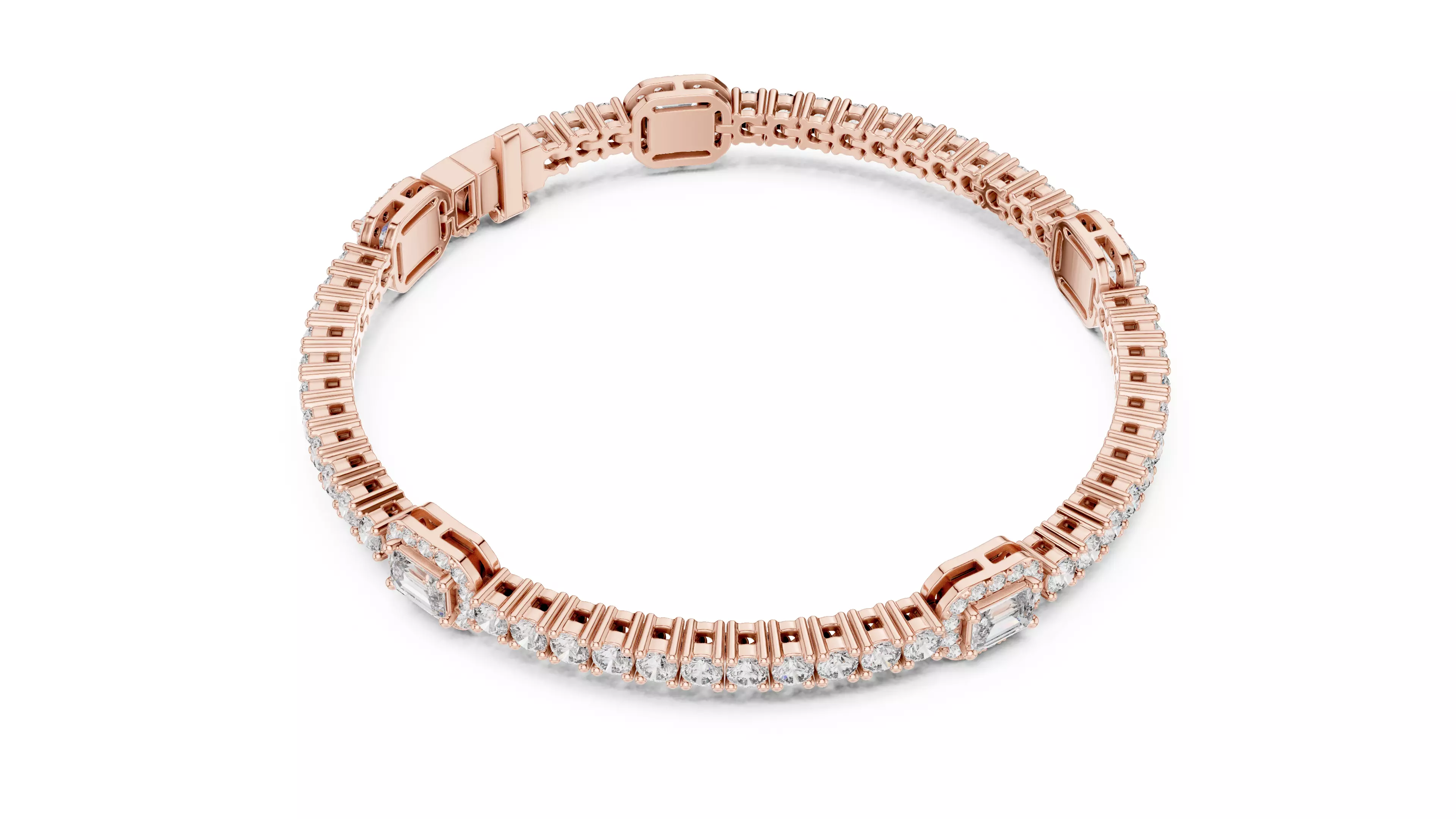 Tennis Bracelet 3dm stl renders Animation video details 3D print model_2