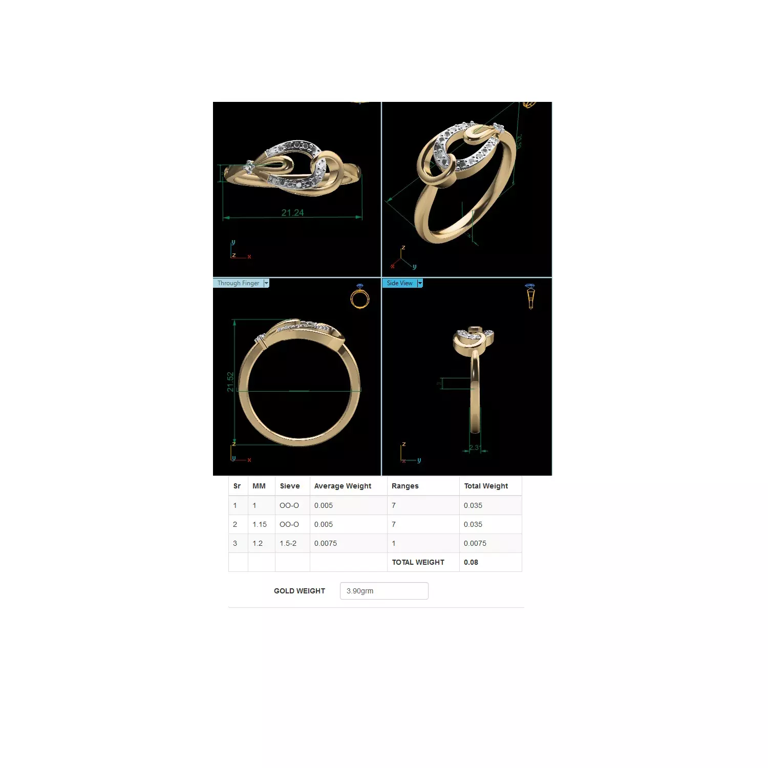  Women Ring Render 3dm STL MTL SLC JCD OBJ FBX Details 3D print model_24