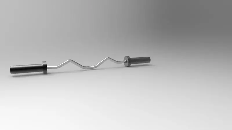 EZ Curl Bar 3D print model_3