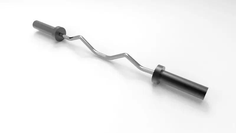 EZ Curl Bar 3D print model_1