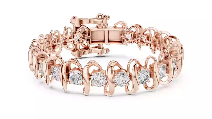 Tennis Bracelet 3dm stl renders Animation video details 