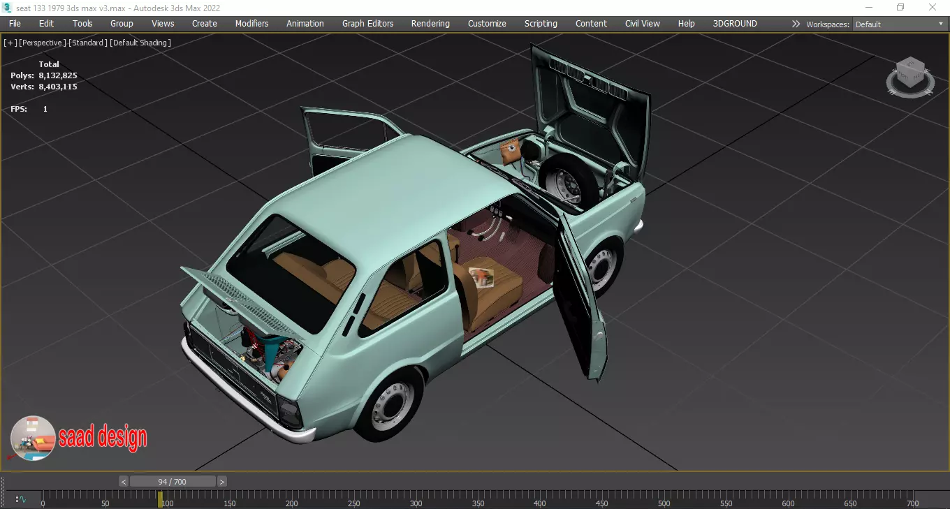 seat 133 1979 v3 3D model_42
