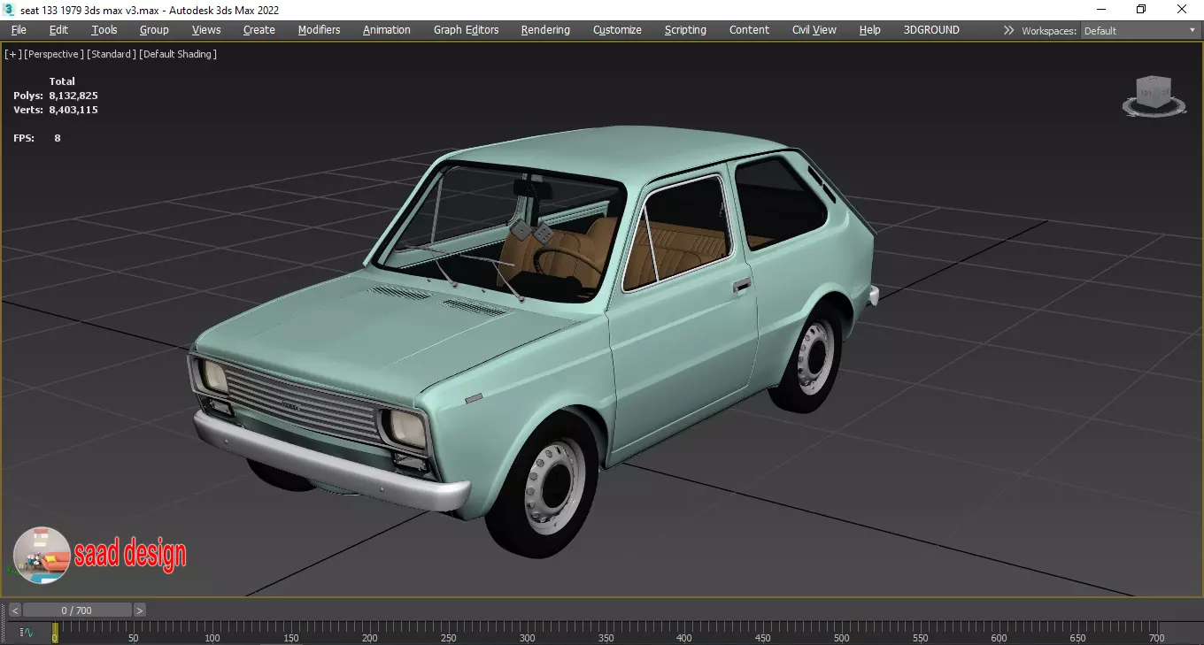 seat 133 1979 v3 3D model_40