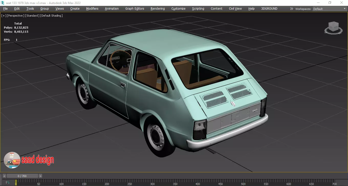 seat 133 1979 v3 3D model_41
