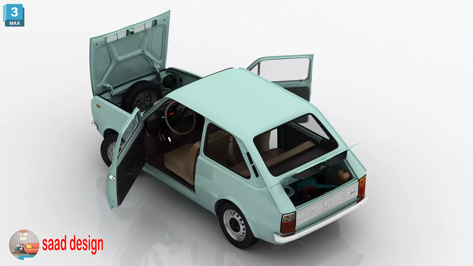 seat 133 1979 v3 3D model_21
