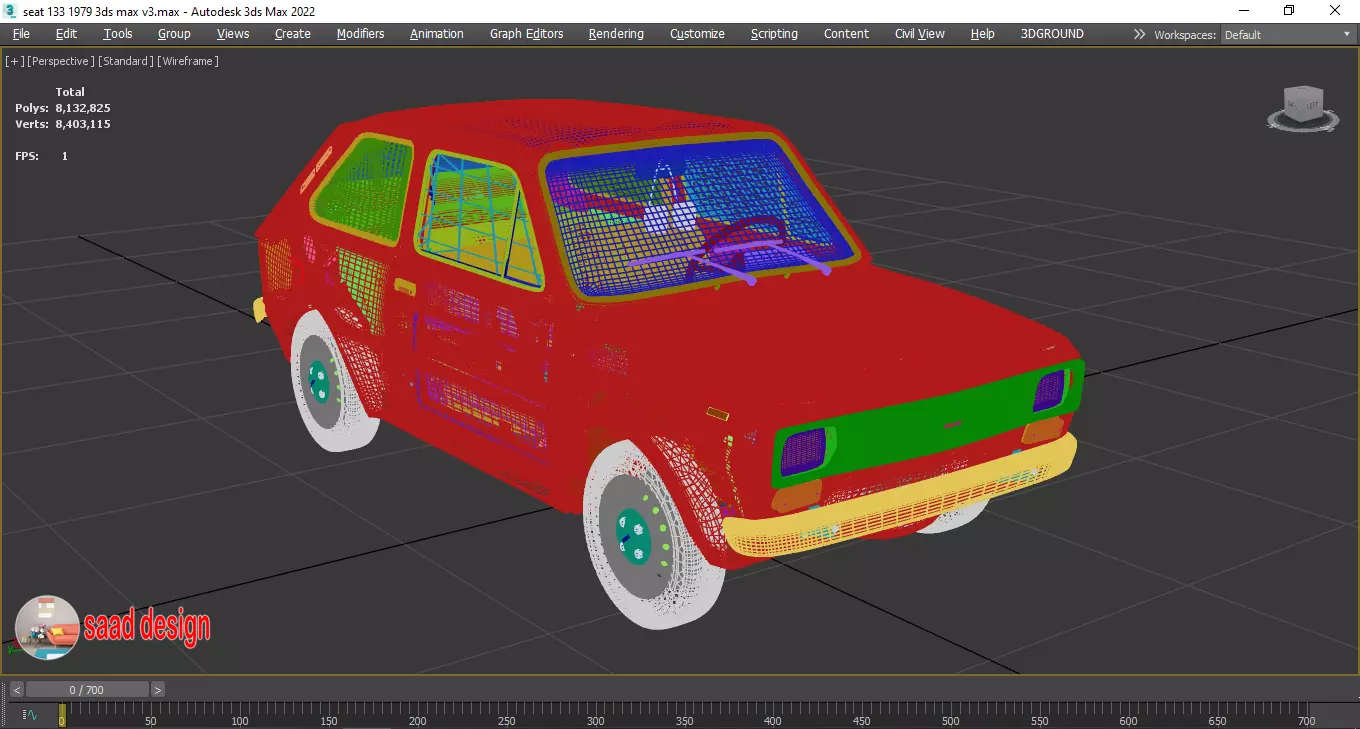 seat 133 1979 v3 3D model_43