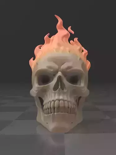 Calavera fuego halloween