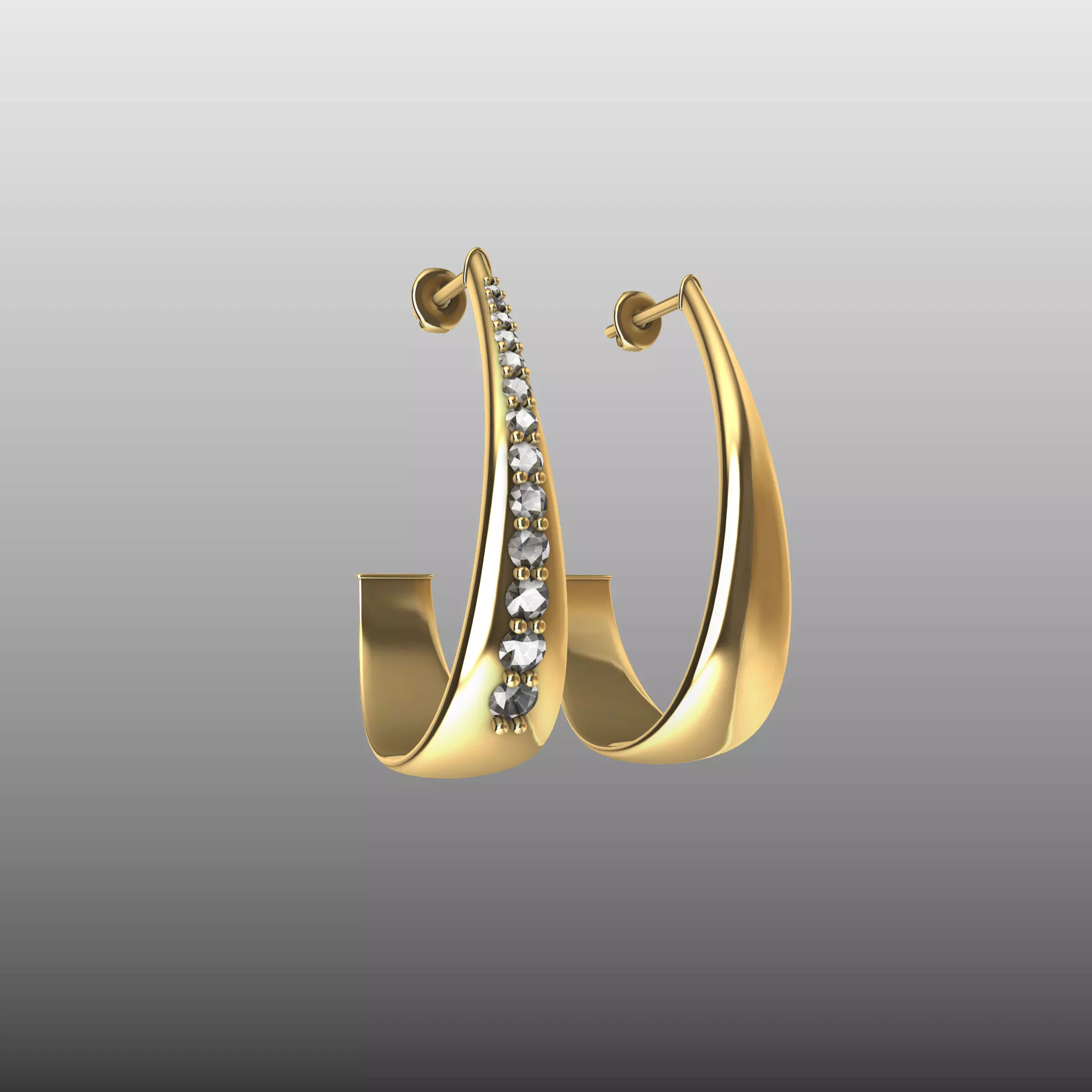 Taper Ear Hoops 2 Variations 3D print model