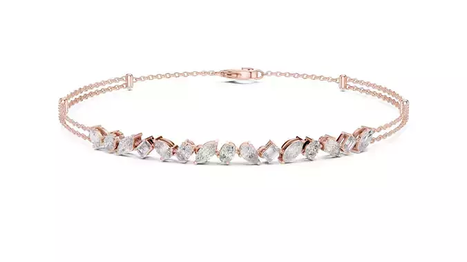 Tennis Bracelet 3dm stl renders Animation video details 