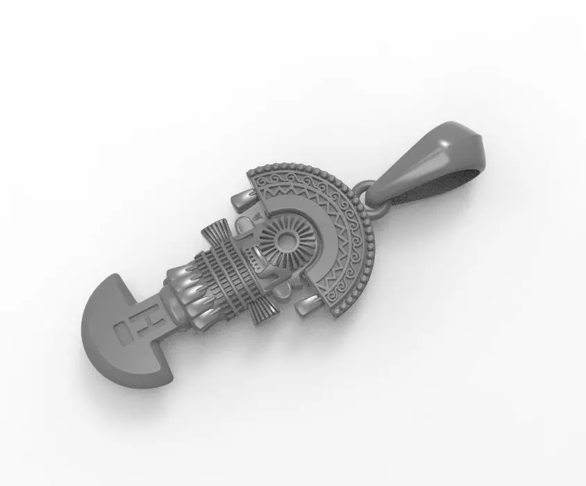 inca pendant 3D print model_4