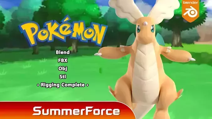 Mega Dragonite - Pokemon 3D model