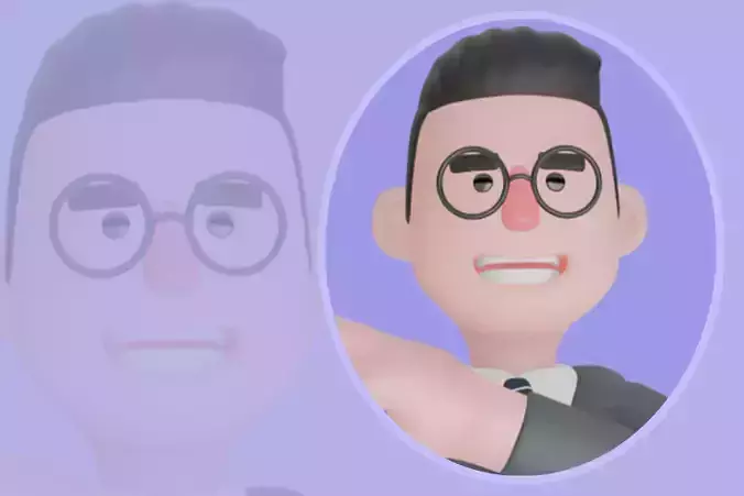 Stylized 3D Male Teacher Character - Business Presentation