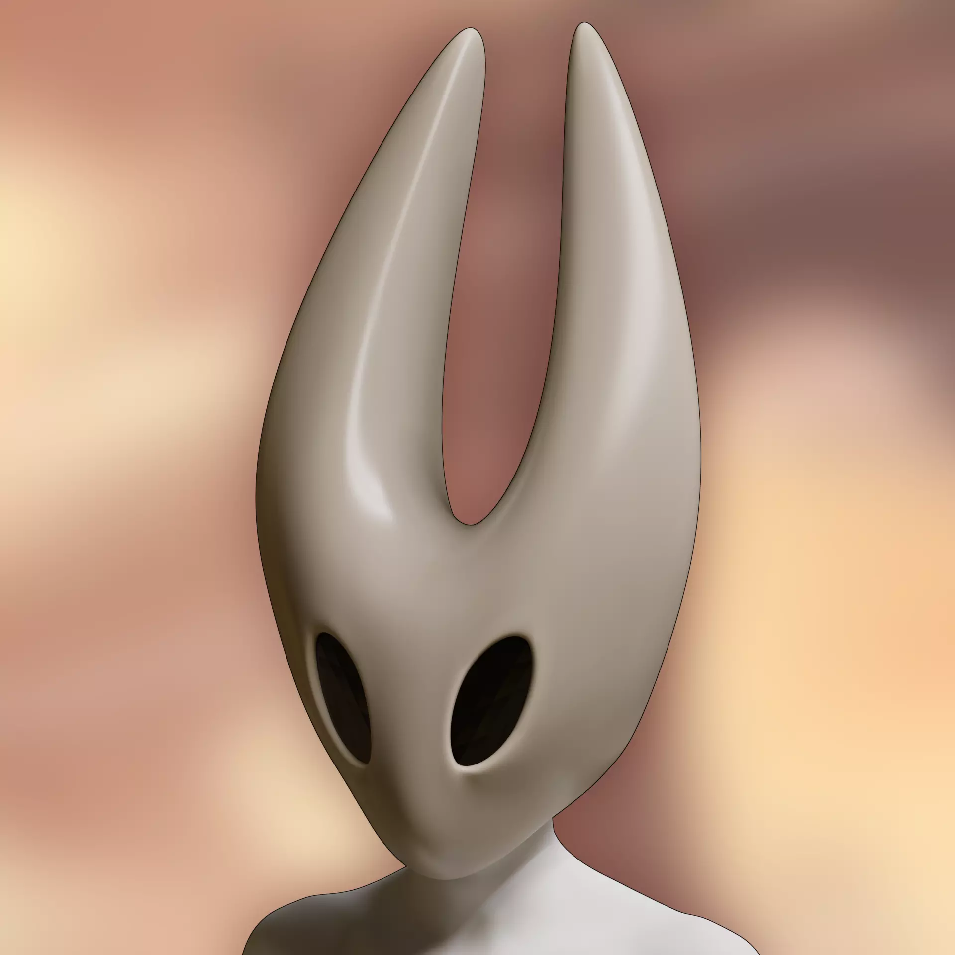 Hollow Knight Silksong Hornet mask helmet cosplay 3D print model_0