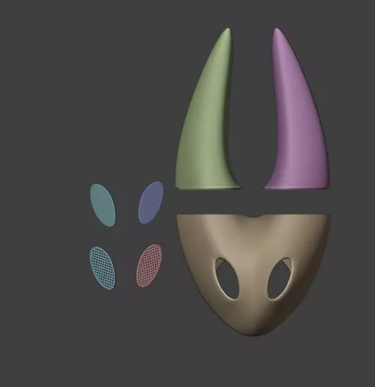 Hollow Knight Silksong Hornet mask helmet cosplay 3D print model_4