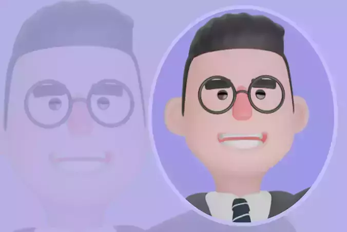 3D Cartoon Male Teacher Character - Business Income Growth 
