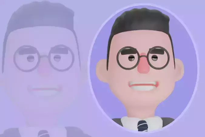 3D Cartoon Male Teacher Character - Confident Income Growth 