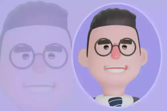 3D Cartoon Male Teacher Character - Holding Rising Income Graph