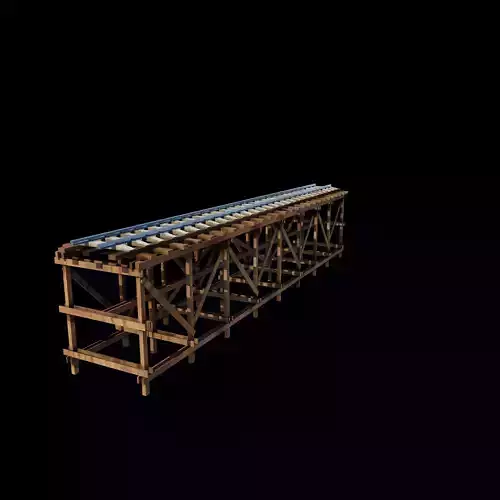 Wooden railway bridge