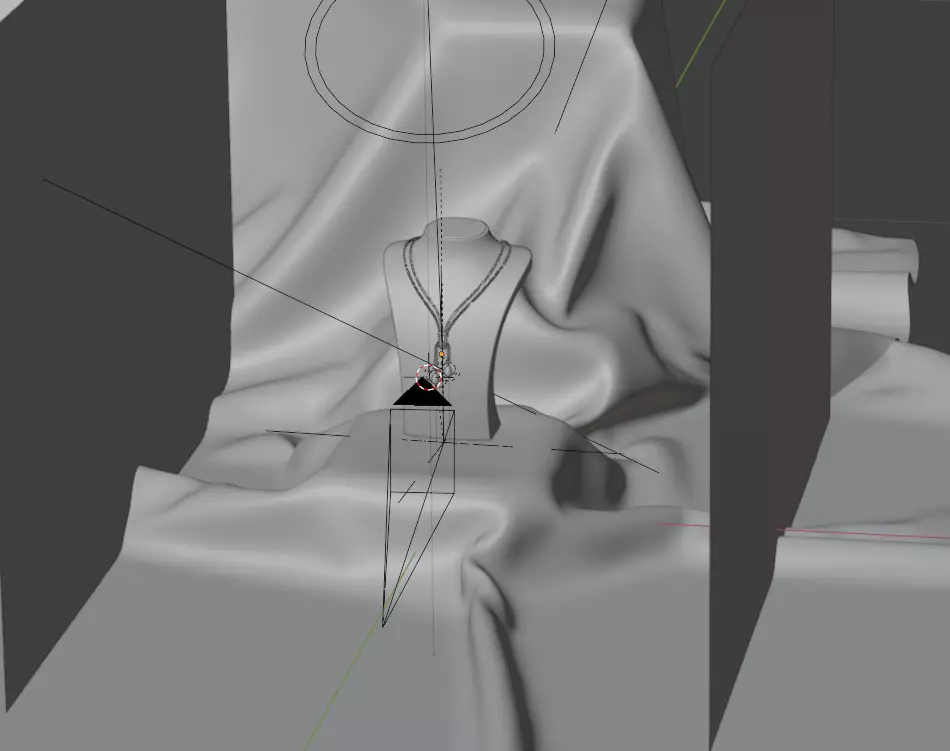  Diamond Necklace Van cleef 3D model_4