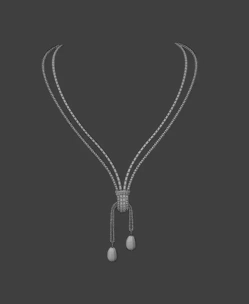  Diamond Necklace Van cleef 3D model_9