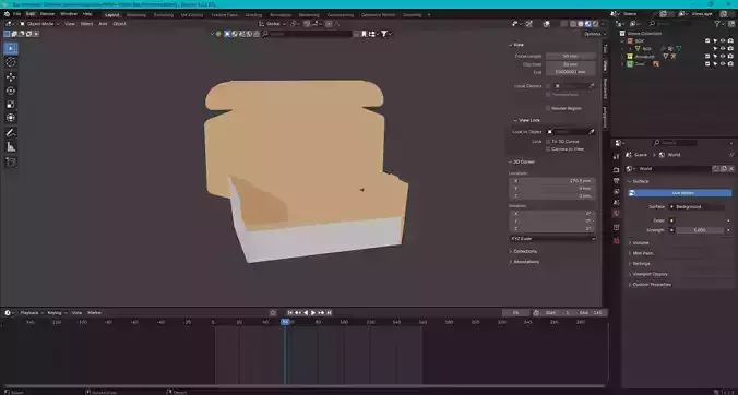 3D Packaging Box with Editable Label  Blender  Illustrator
