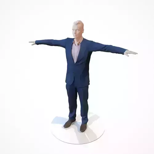 Male Costume Outfit Business Low-poly 3D model