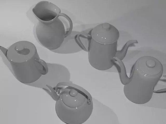 Kettle Collection Low-poly 3D model_10