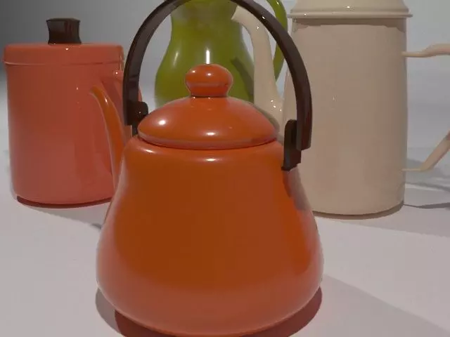 Kettle Collection Low-poly 3D model_2