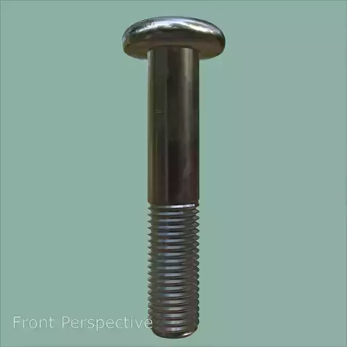 Steel Stained M12 Bolt Allen Pan Head 3D Model 3D model 2