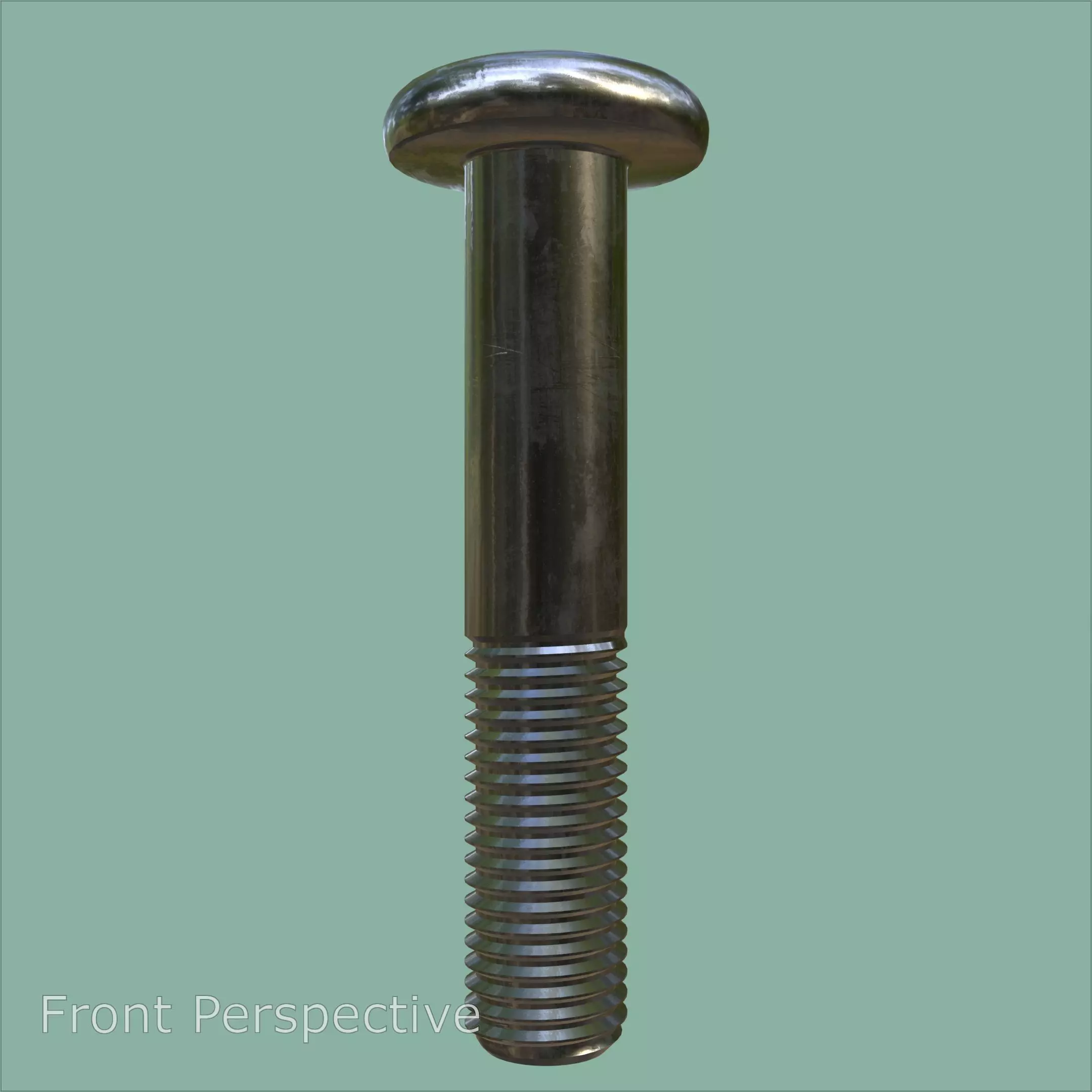 Steel Stained M12 Bolt Allen Pan Head 3D Model 3D model_1