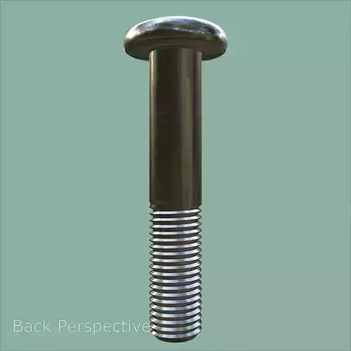 Steel Stained M12 Bolt Allen Pan Head 3D Model 3D model 3