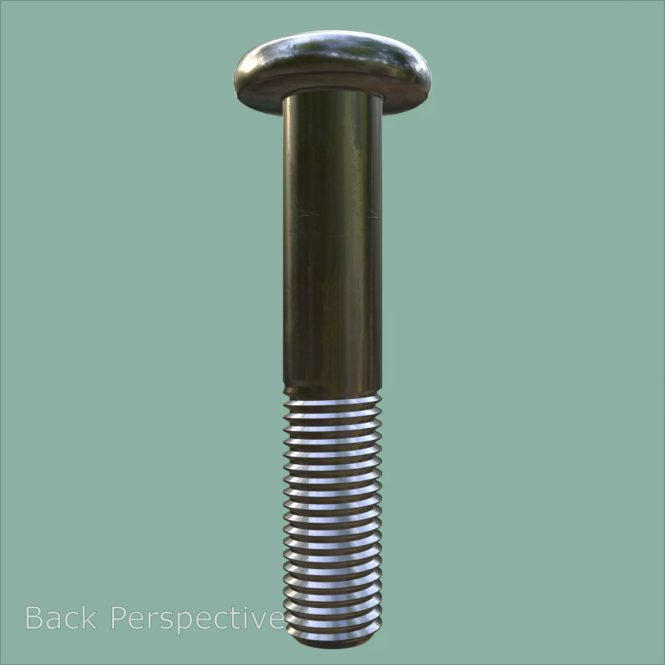Steel Stained M12 Bolt Allen Pan Head 3D Model 3D model_2
