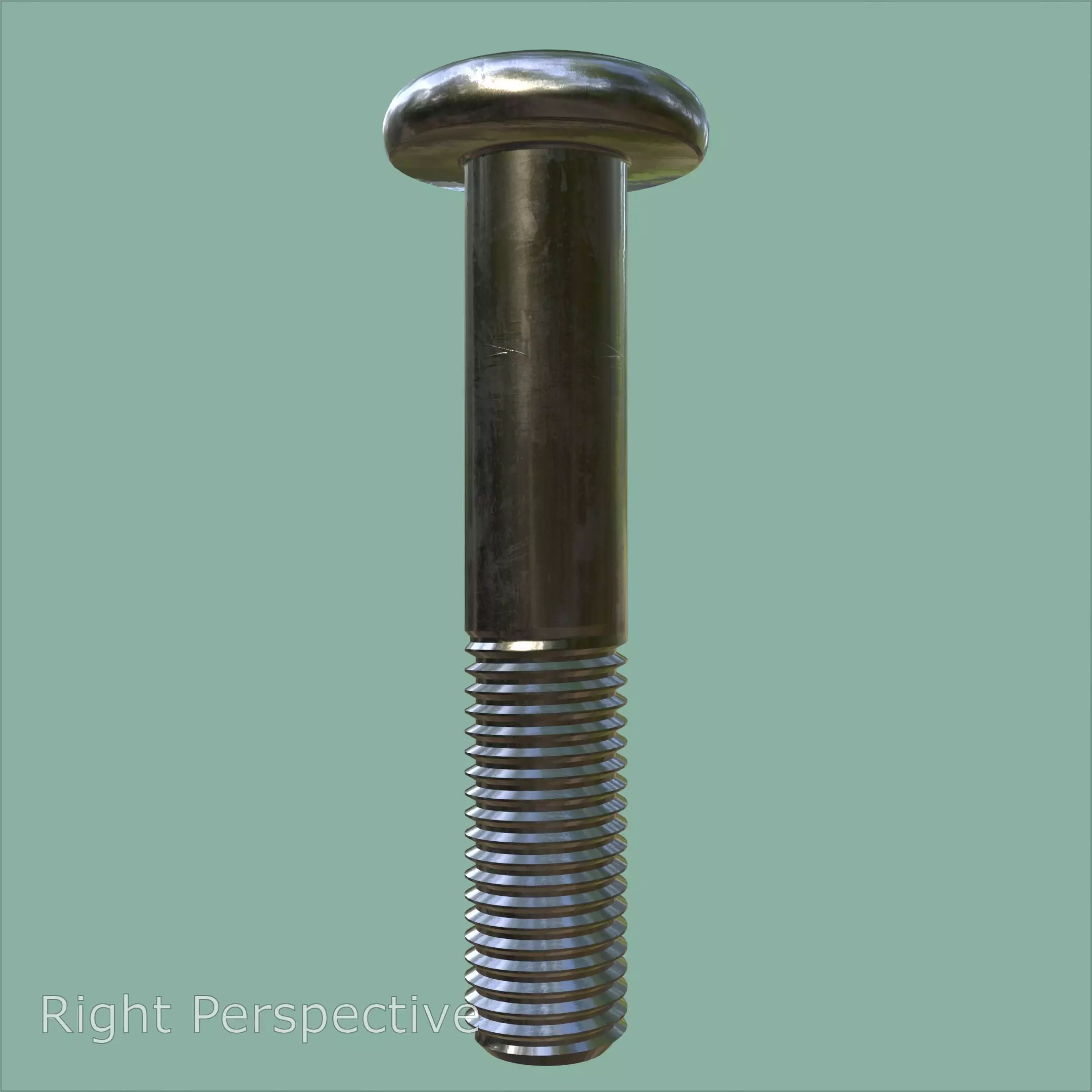 Steel Stained M12 Bolt Allen Pan Head 3D Model 3D model_4