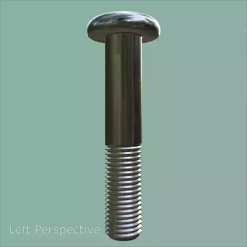 Steel Stained M12 Bolt Allen Pan Head 3D Model 3D model 4