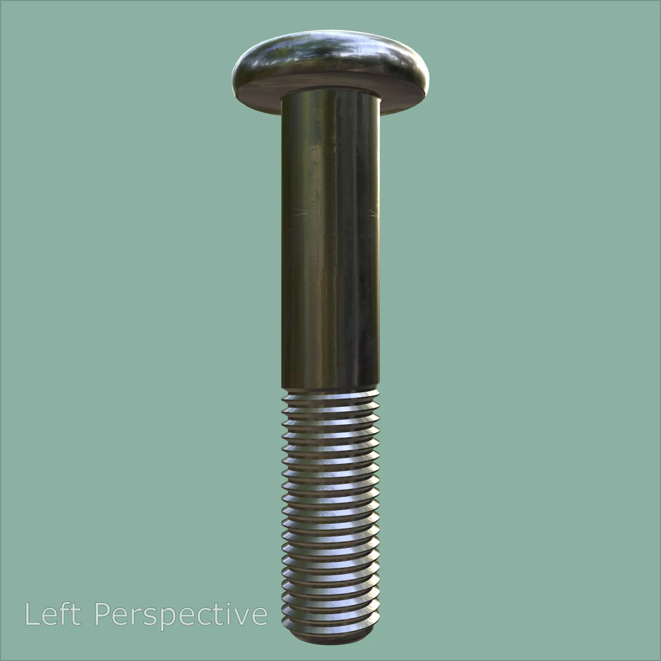 Steel Stained M12 Bolt Allen Pan Head 3D Model 3D model_3