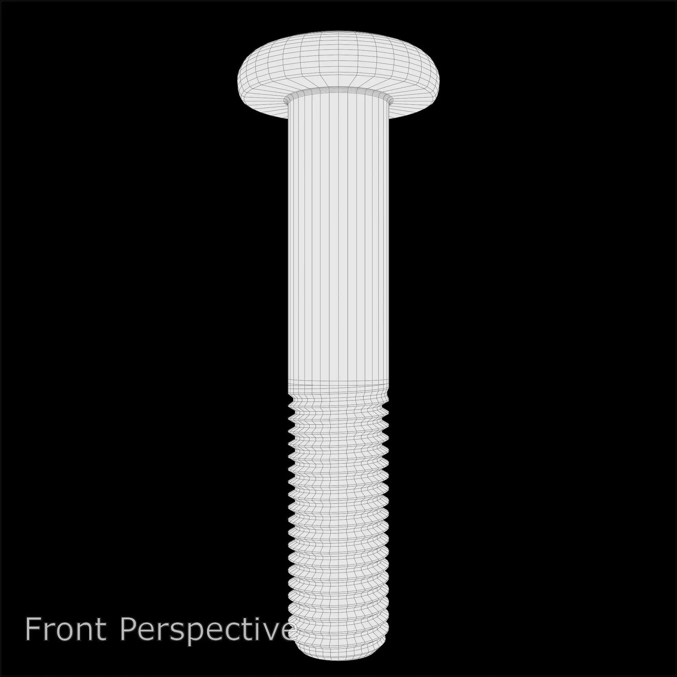 Steel Stained M12 Bolt Allen Pan Head 3D Model 3D model_8