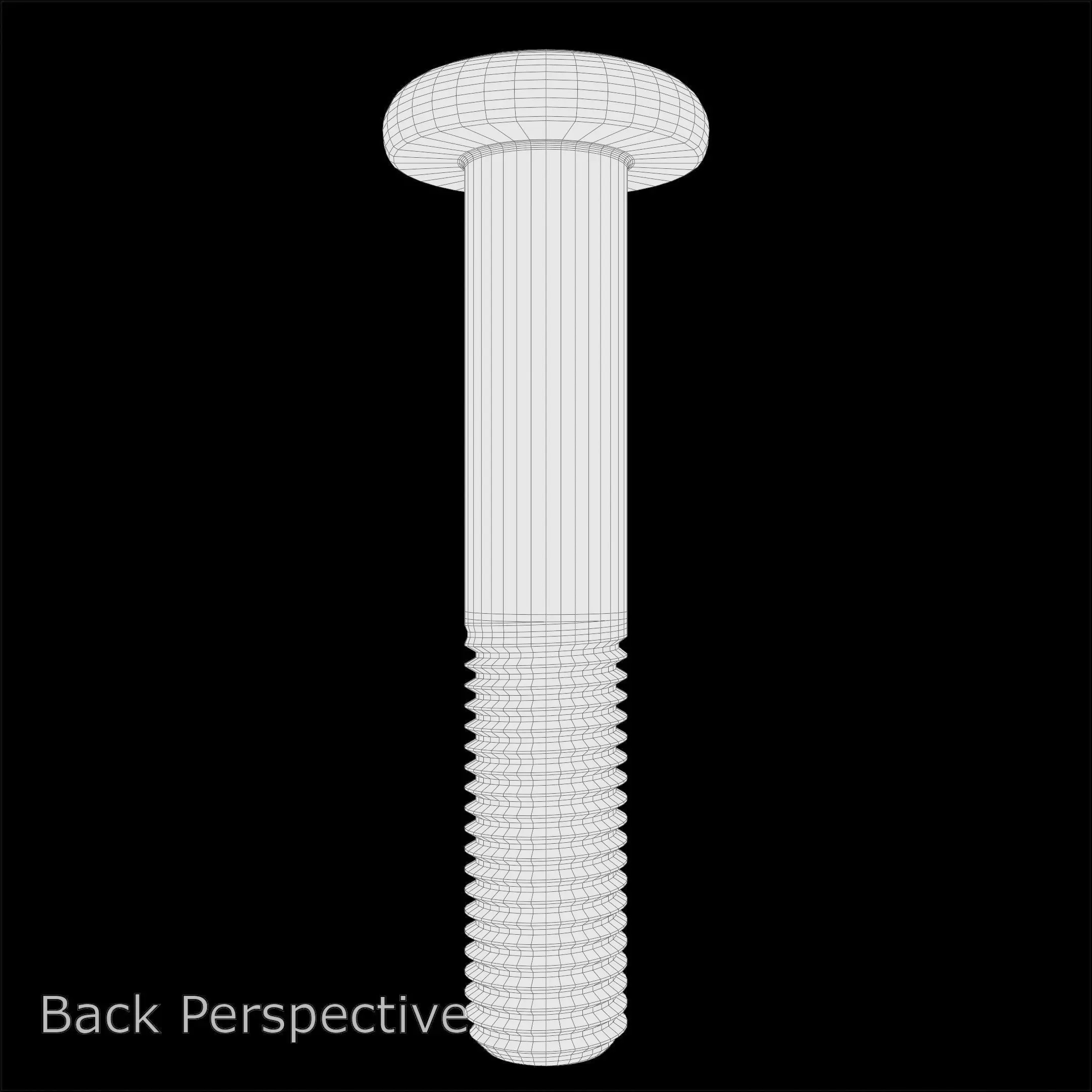 Steel Stained M12 Bolt Allen Pan Head 3D Model 3D model_9