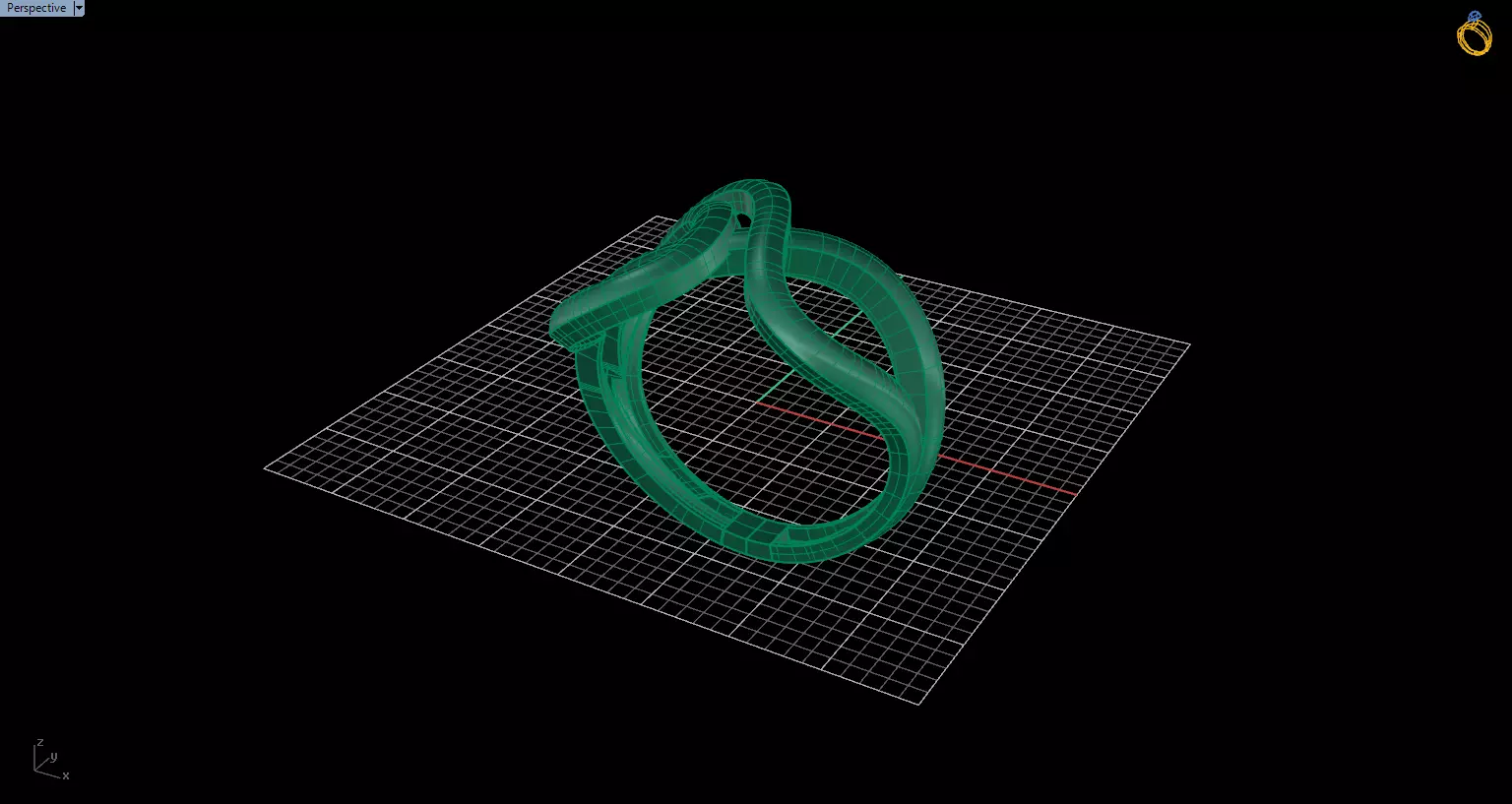 Minimal Abstract Ring 31 3D print model_2