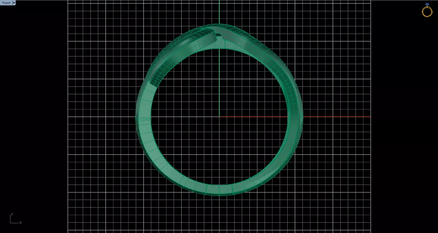 Minimal Abstract Ring 31 3D print model_4