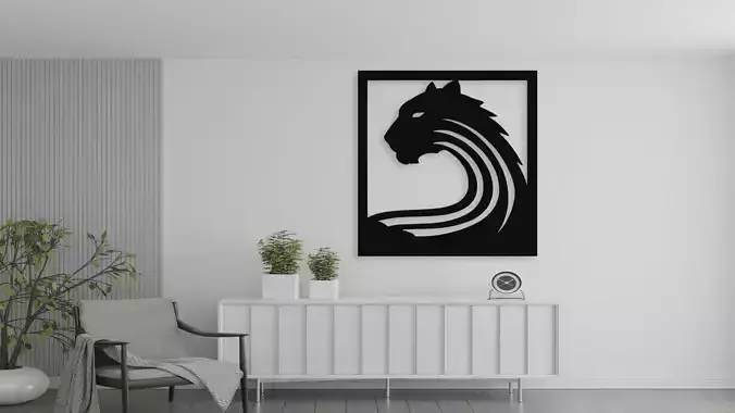 Panther Wave Abstract Wall Art Decor