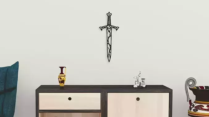 Fantasy Sword Wall Art Digital File for Decor